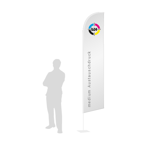 Beachflag Wind Austauschdruck | Medium (320 cm) | einseitig bedruckt
