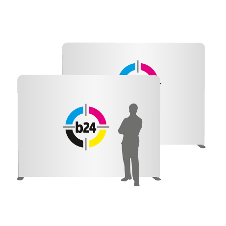 Textilwand ALU | 300er gerade | beidseitig bedruckt