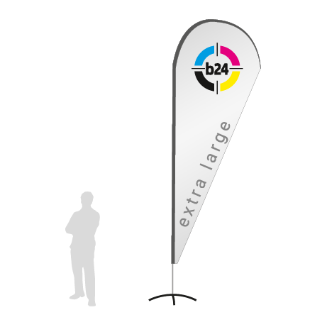 Beachflag Drop | Extra Large (460 cm) | einseitig bedruckt