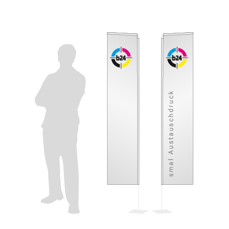 Beachflag Rechteck Austauschdruck | Small (200 cm) | beidseitig bedruckt
