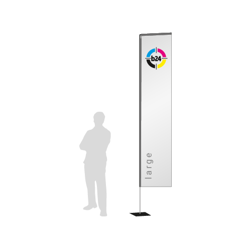 Beachflag Rechteck | Large (400 cm) | einseitig bedruckt