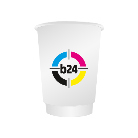 Pappbecher BIO | 400 ml doppelwandig | rundum bedruckt