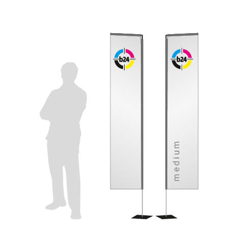Beachflag Rechteck | Medium (300 cm) | beidseitig bedruckt