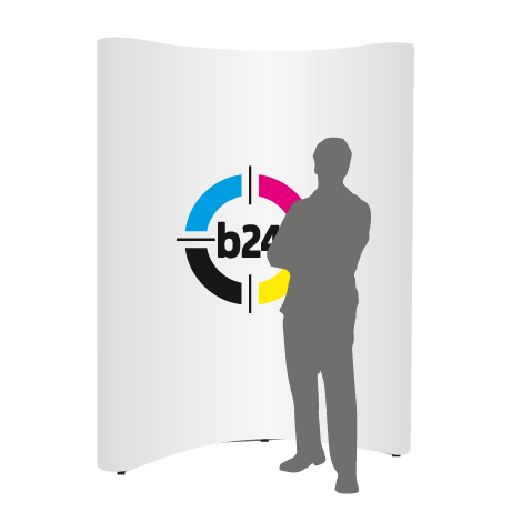 Pop-Up Faltwand | 2 x 3 Felder gebogen | einseitig bedruckt