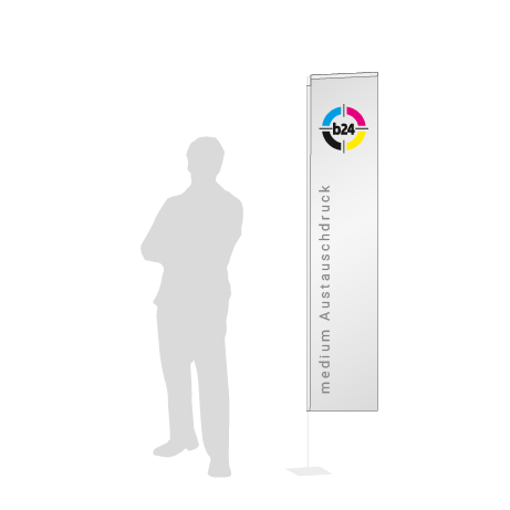 Beachflag Rechteck Austauschdruck | Medium (300 cm) | einseitig bedruckt