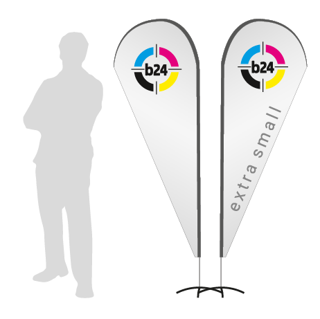Beachflag Drop | Extra Small (189 cm) | beidseitig bedruckt