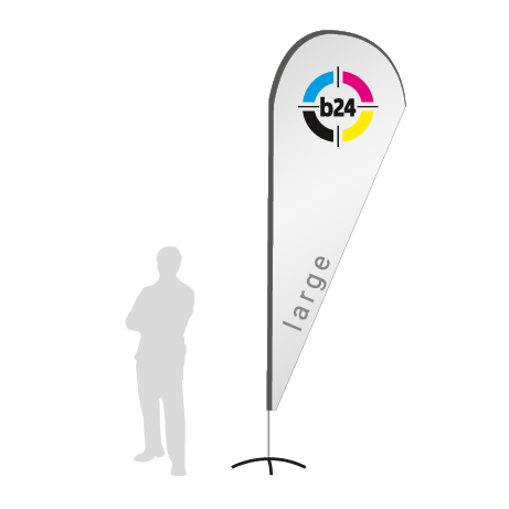 Beachflag Drop | Large (350 cm) | einseitig bedruckt