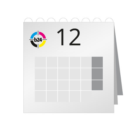 12 Blatt Wandkalender mit Deckblatt