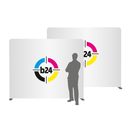 Textilwand ALU | 240er gerade | beidseitig bedruckt