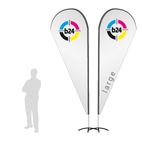 Beachflag Drop | Large (350 cm) | beidseitig bedruckt