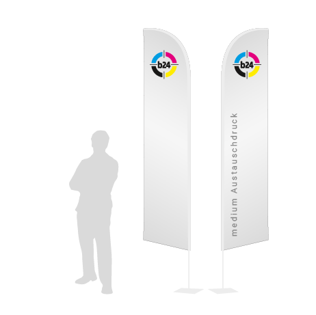 Beachflag Wind Austauschdruck | Medium (320 cm) | beidseitig bedruckt