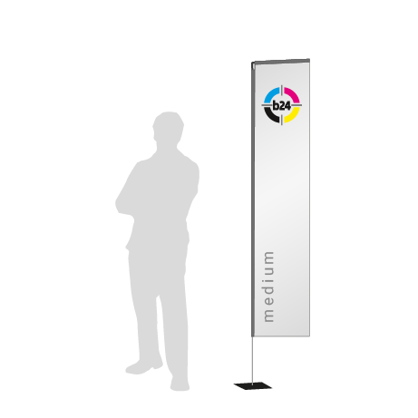 Beachflag Rechteck | Medium (300 cm) | einseitig bedruckt