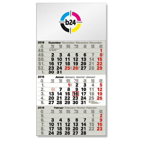 3-Monatskalender für das Folgejahr