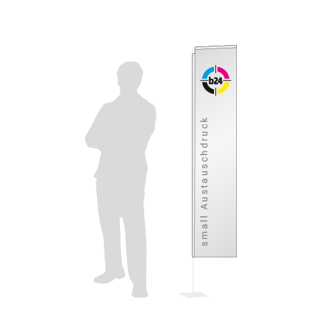 Beachflag Rechteck Austauschdruck | Small (200 cm) | einseitig bedruckt