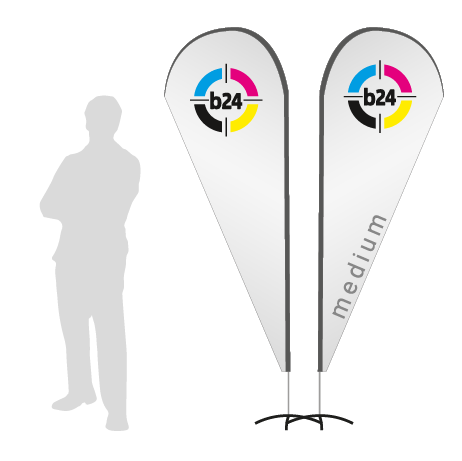 Beachflag Drop | Medium (280 cm) | beidseitig bedruckt