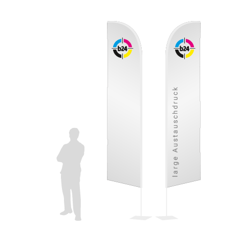 Beachflag Wind Austauschdruck | Large (400 cm) | beidseitig bedruckt
